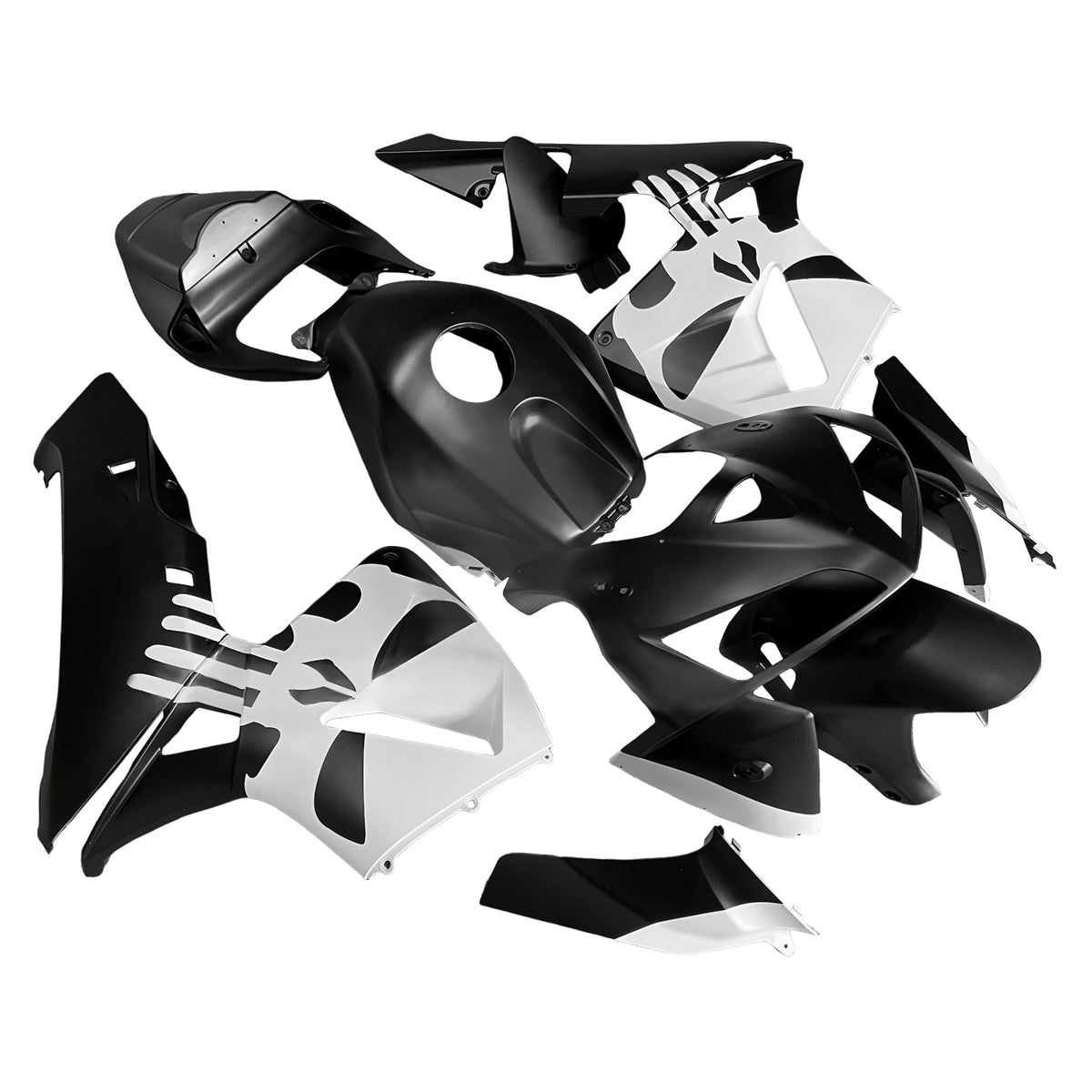 Amotopart 2005-2006 Honda CBR600RR F5 Black White Fairing Kit