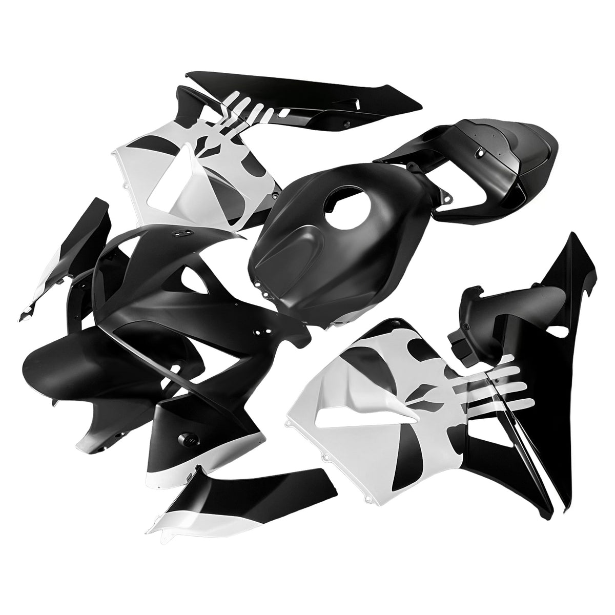 Amotopart 2005-2006 Honda CBR600RR F5 Black White Fairing Kit