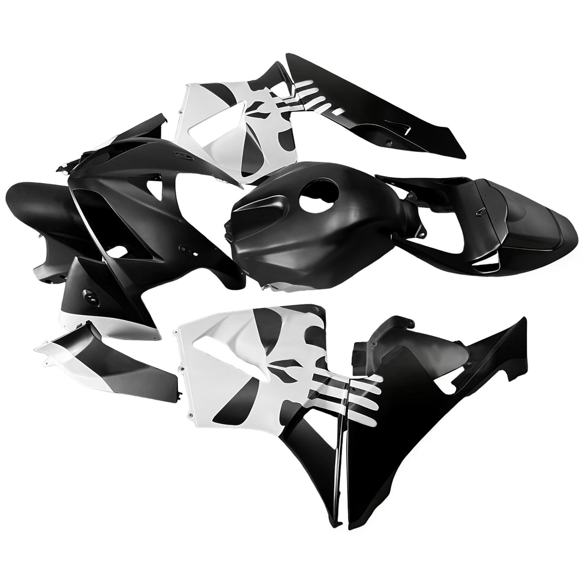 Amotopart 2005-2006 Honda CBR600RR F5 Black White Fairing Kit