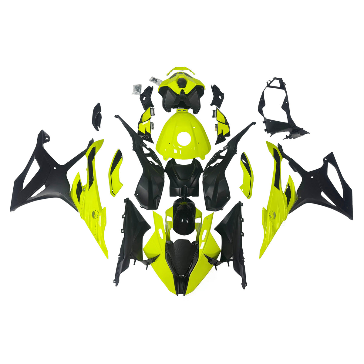 Amotopart 2023-2024 BMW S1000RR Kit de carénage jaune noir