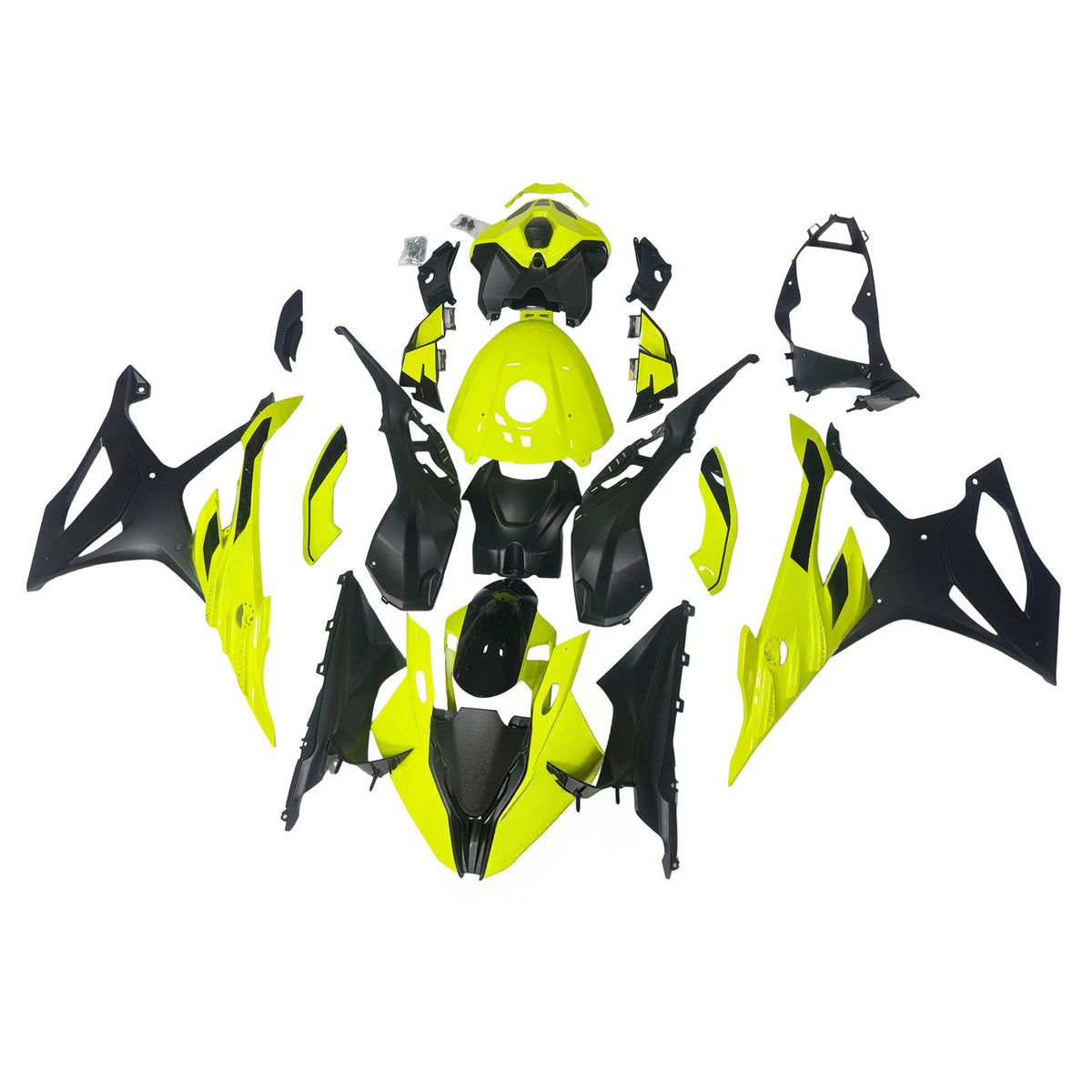 Amotopart 2023-2024 BMW S1000RR Kit de carénage jaune noir
