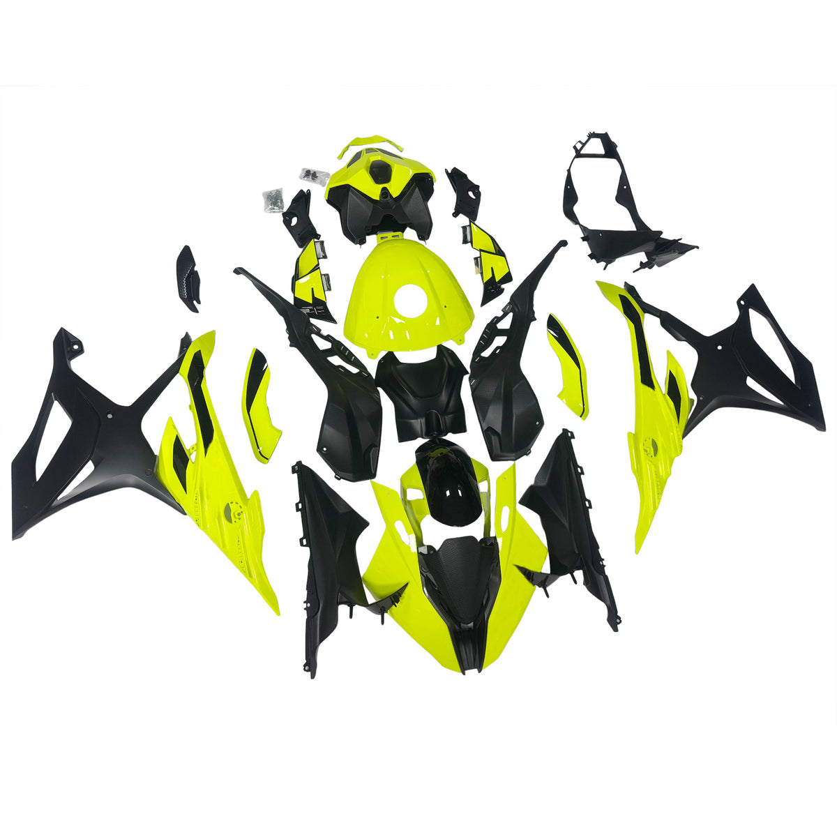 Amotopart 2023-2024 BMW S1000RR Kit de carénage jaune noir