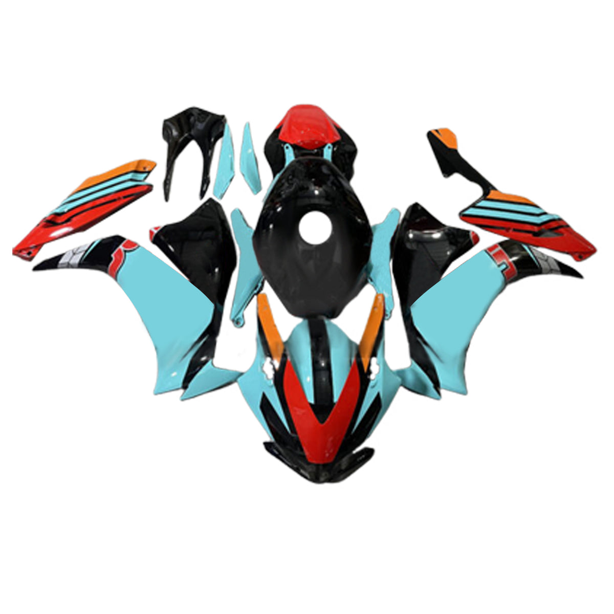 Amotopart 2012–2016 Honda CBR1000RR Blau Schwarz Verkleidungsset