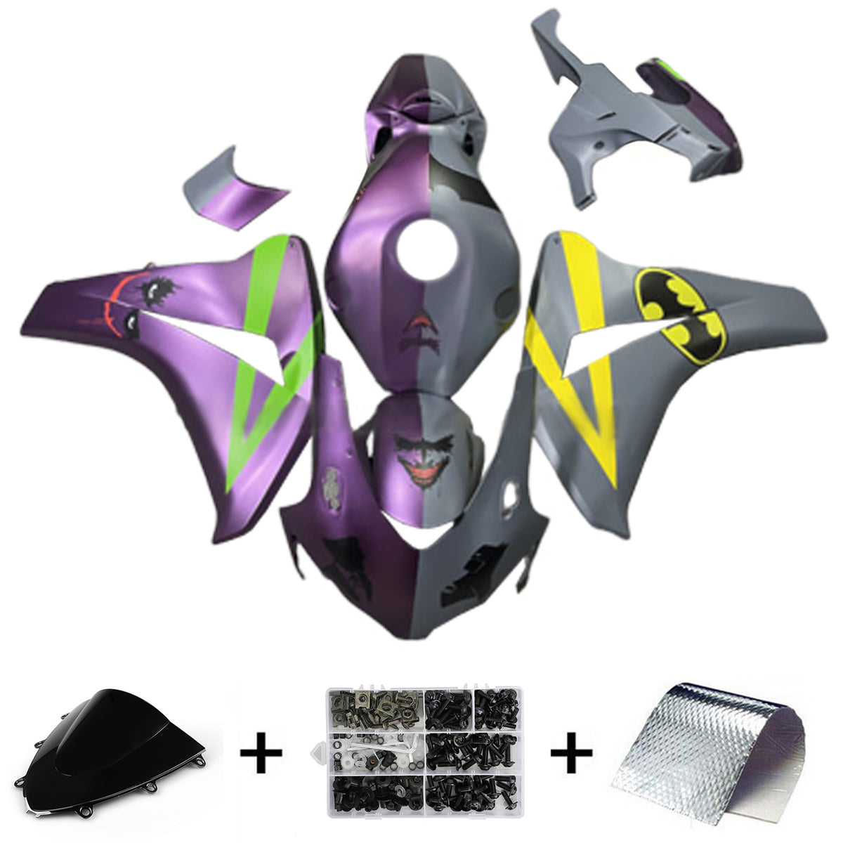 Amotopart 2008-2011 Honda CBR1000RR Grey Purple Fairing Kit
