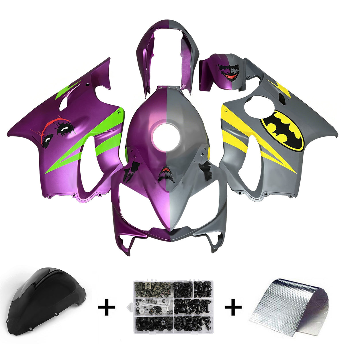 Amotopart 2004-2007 Honda CBR600 F4i paarsgrijze kuipset