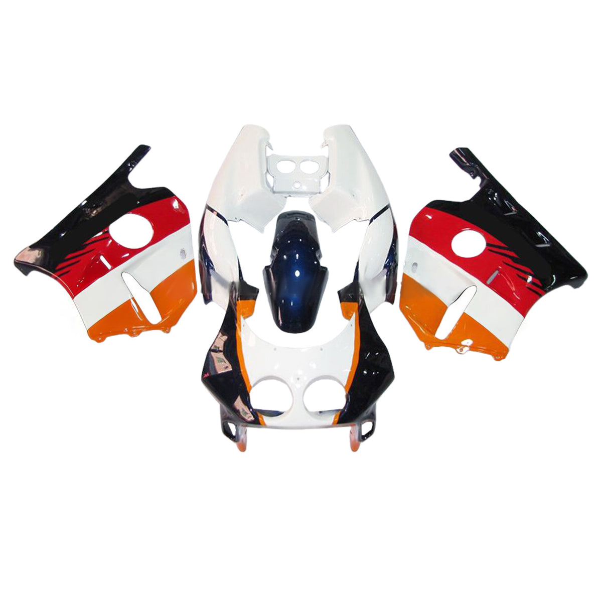 Amotopart 1990-1998 Honda CBR250RR MC22 White Red Orange Fairing Kit