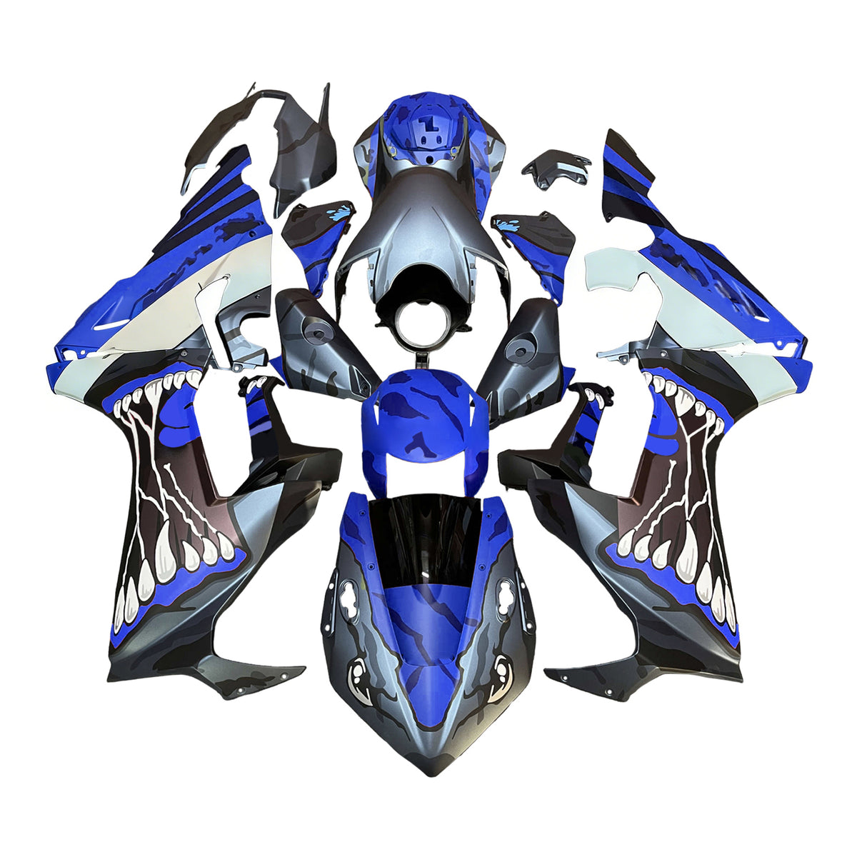 Amotopart 2017–2023 Honda CBR1000RR Blau Schwarz Verkleidungsset