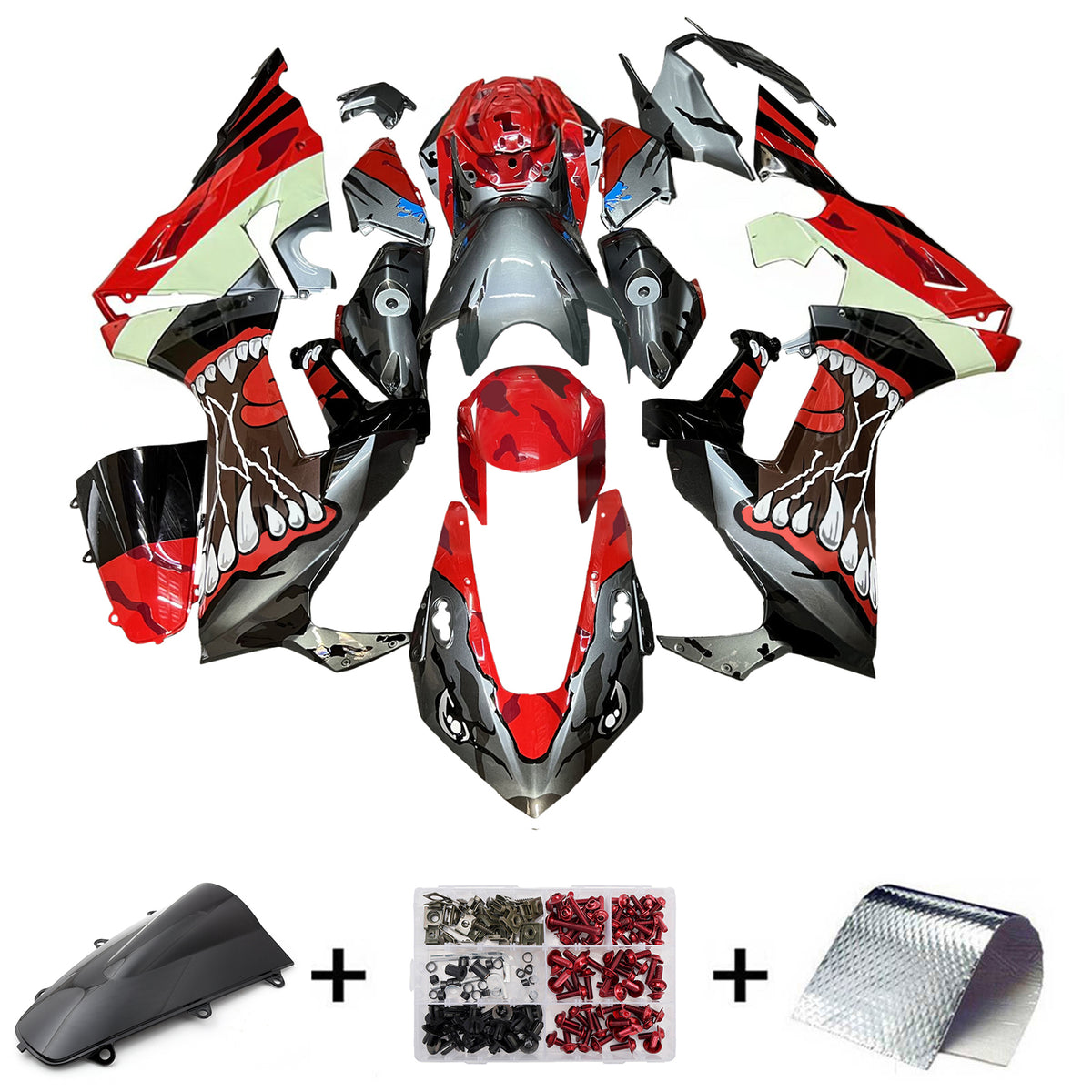Amotopart 2017-2023 Honda CBR1000RR Red Black Fairing Kit