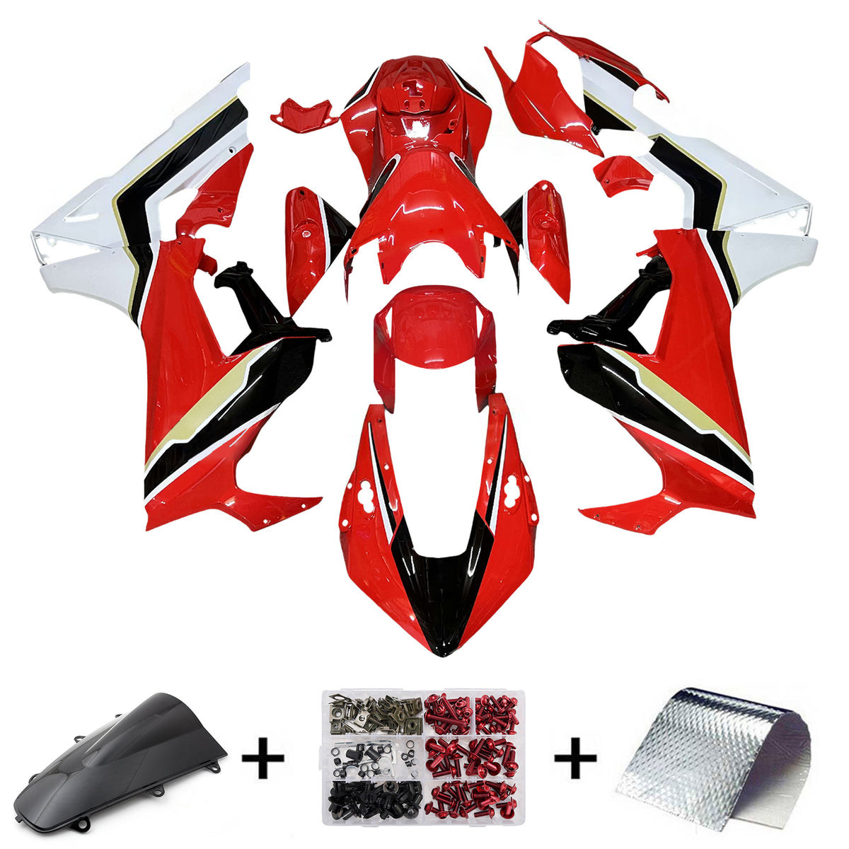 Amotopart 2017-2023 Honda CBR1000RR Red White Fairing Kit