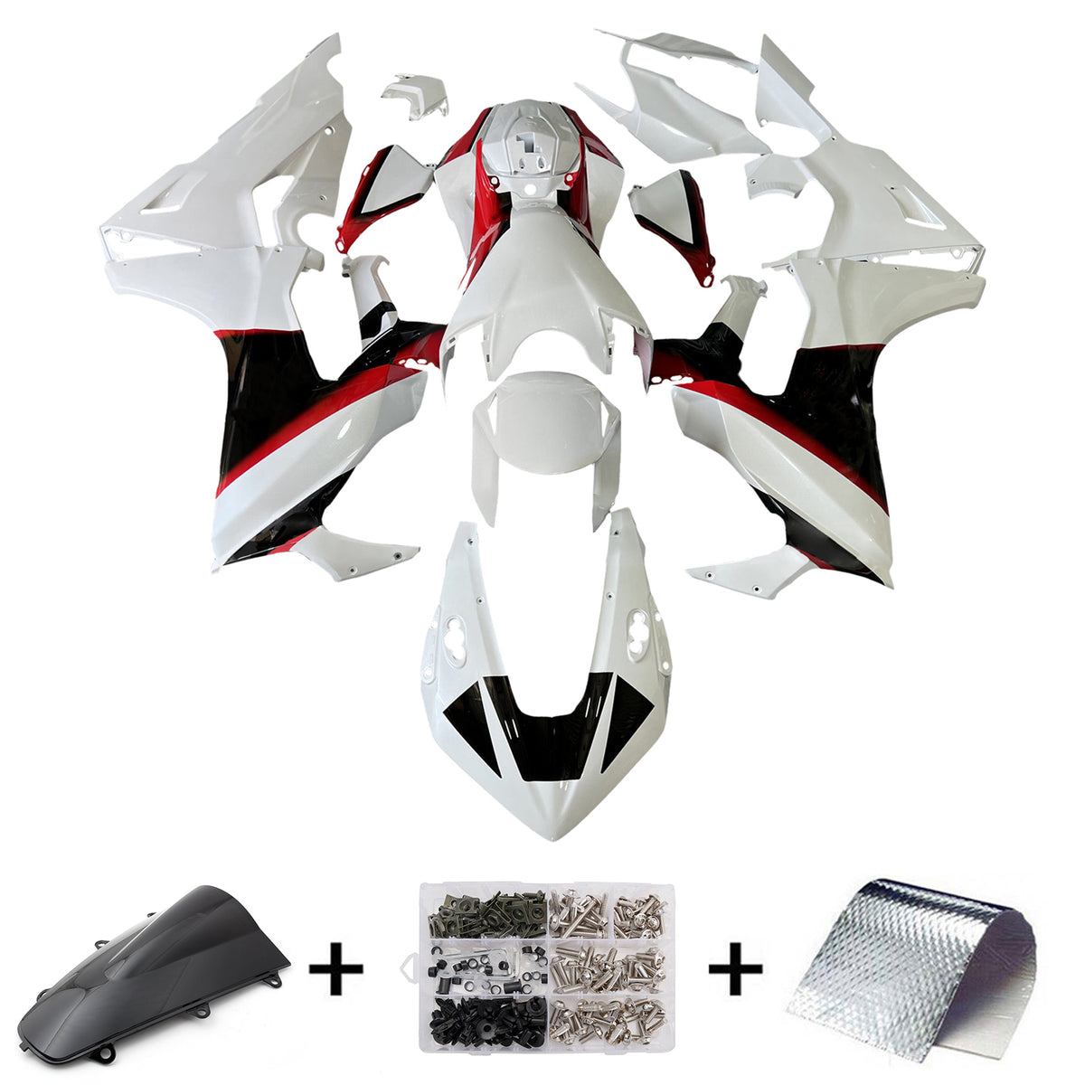 Amotopart 2017-2023 Honda CBR1000RR White Fairing Kit