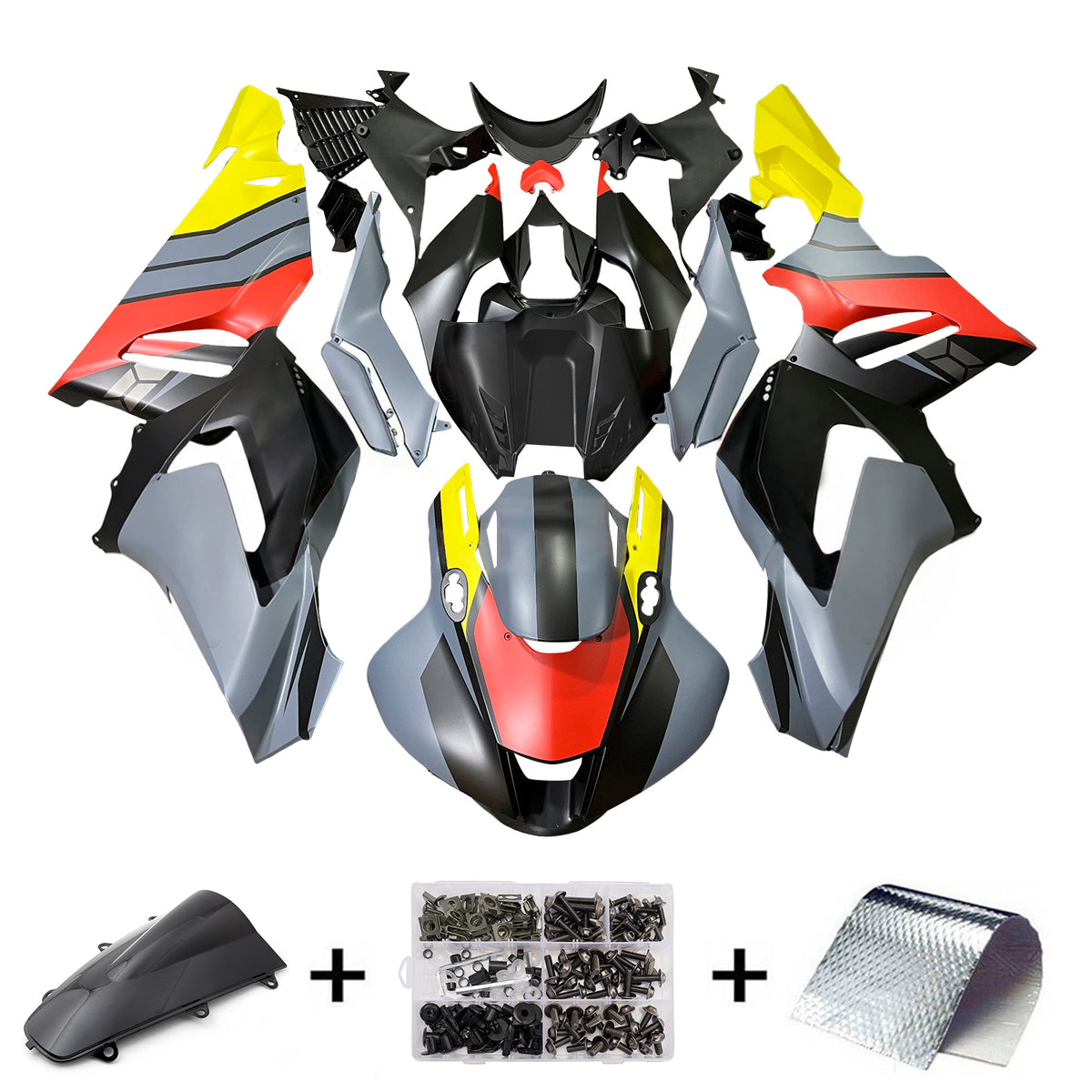 Amotopart 2020-2023 Honda CBR1000RR-R Gray White Black Red Fairing Kit
