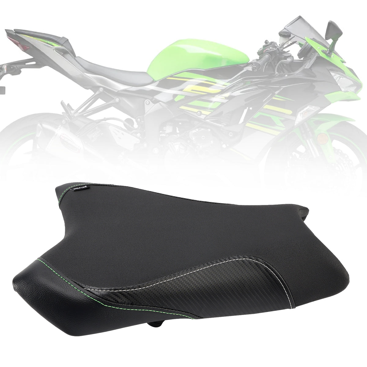 19-25 Nero Kawasaki Ninja Zx-6R Cuscino sedile conducente anteriore Pu