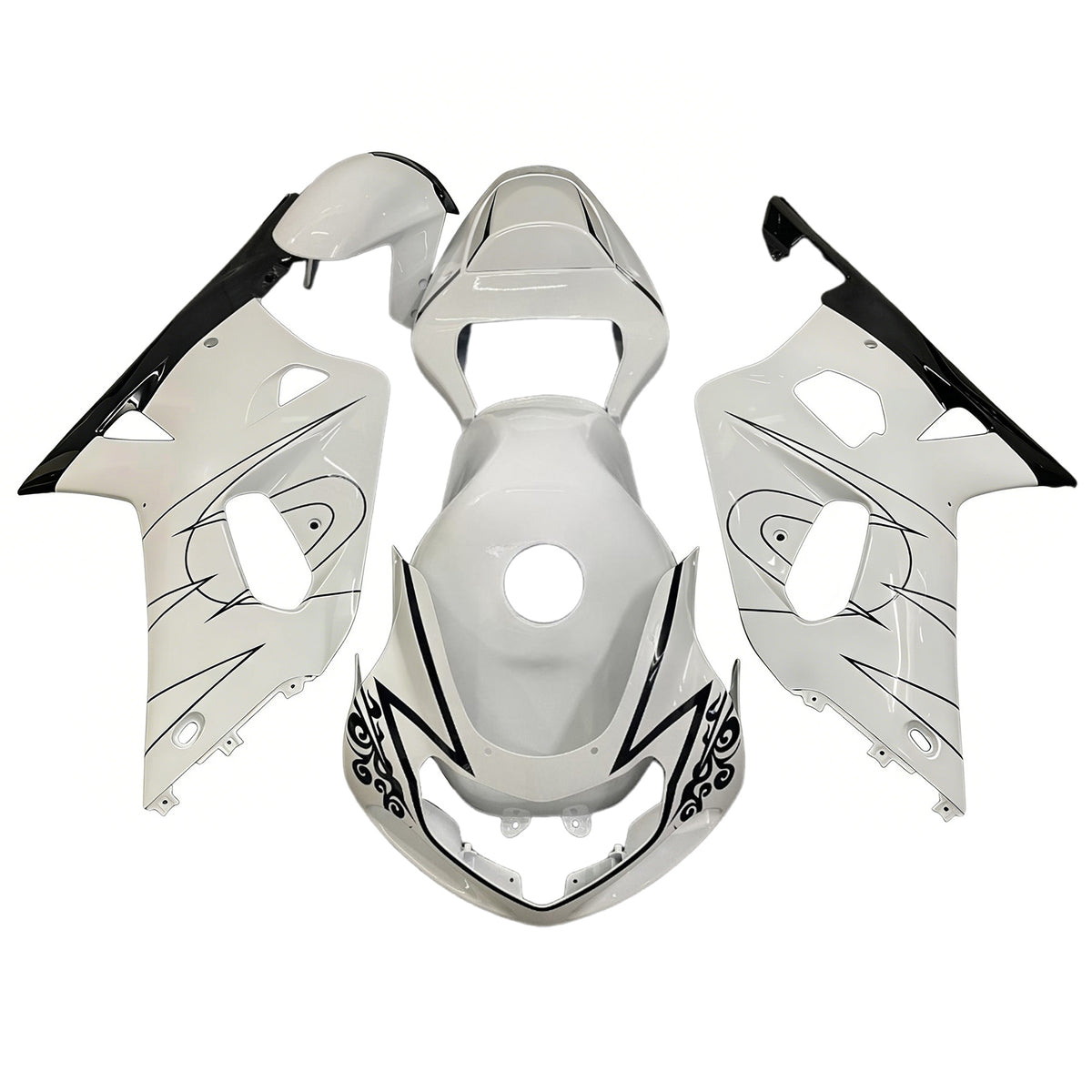 Amotopart 2001-2003 2000-2003 Suzuki GSX-R600 GSX-R750 K1 Bílá Šedá Černá Sada kapotáže