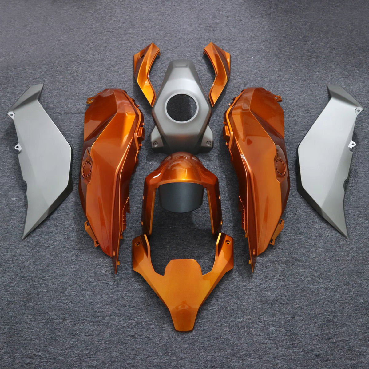 Amotopart 2021-2024 BMW F900XR Orange Silver Black Fairing Kit