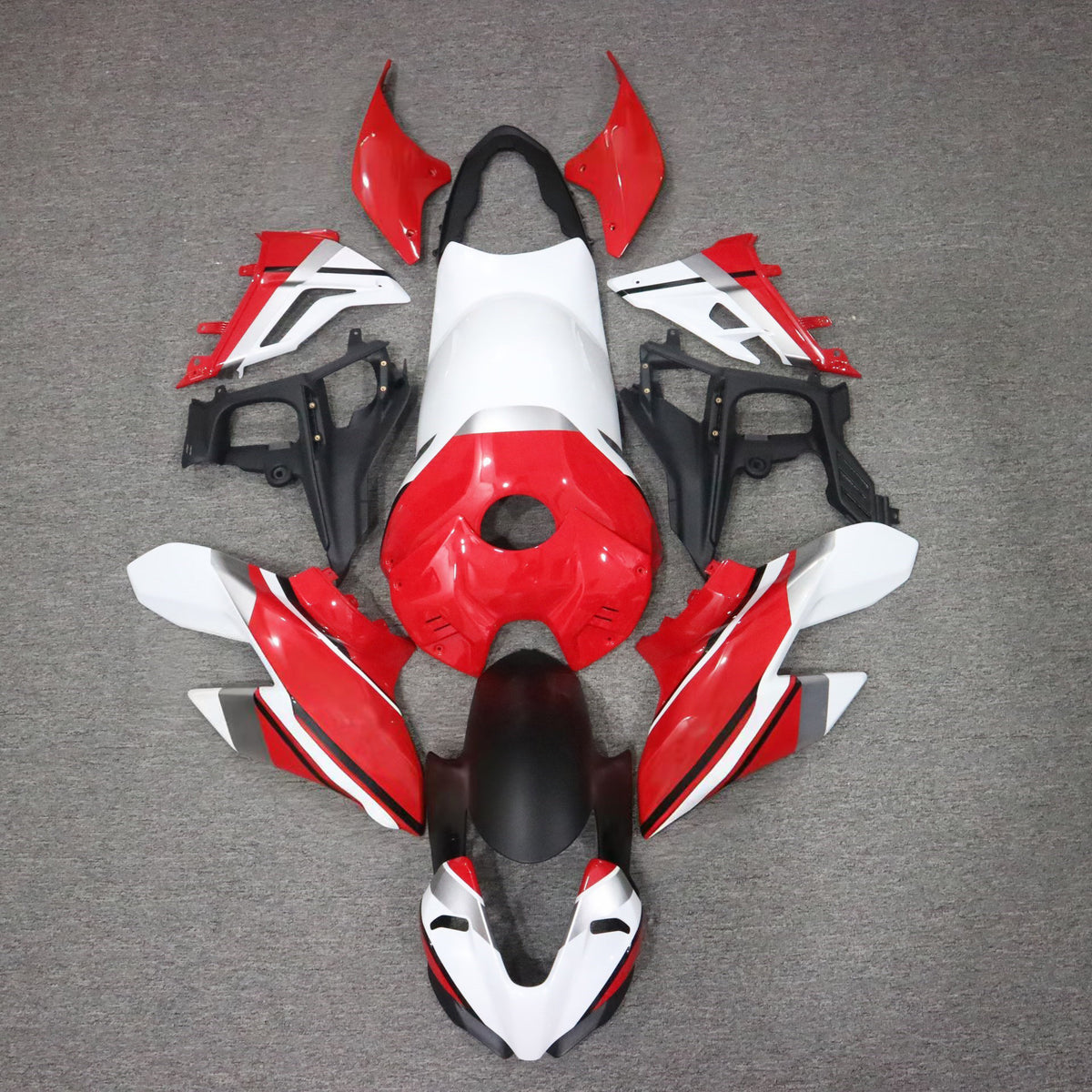 Amotopart 2020-2022 Ducati Street Fighter V4 Red White Fairing Kit