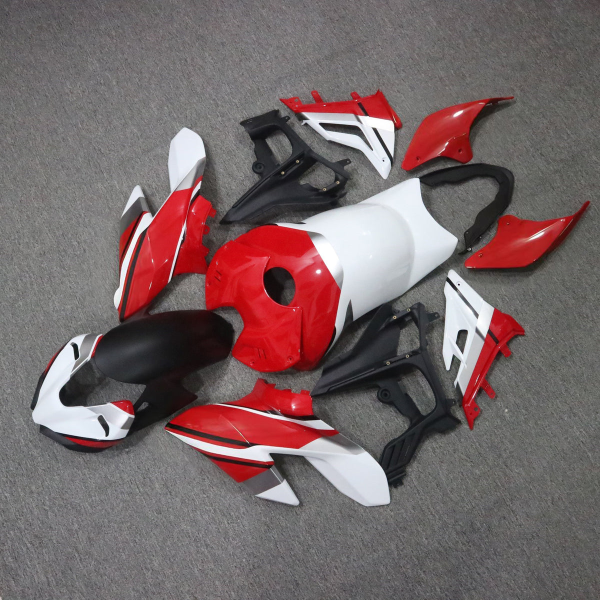 Amotopart 2020-2022 Ducati Street Fighter V4 Red White Fairing Kit