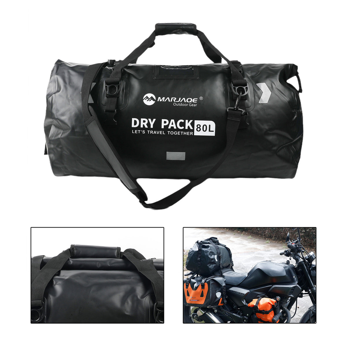 Motorrad-Hecktasche, seitliche Satteltasche, Hecktasche, Gepäcktasche, Stauraum, 80 l