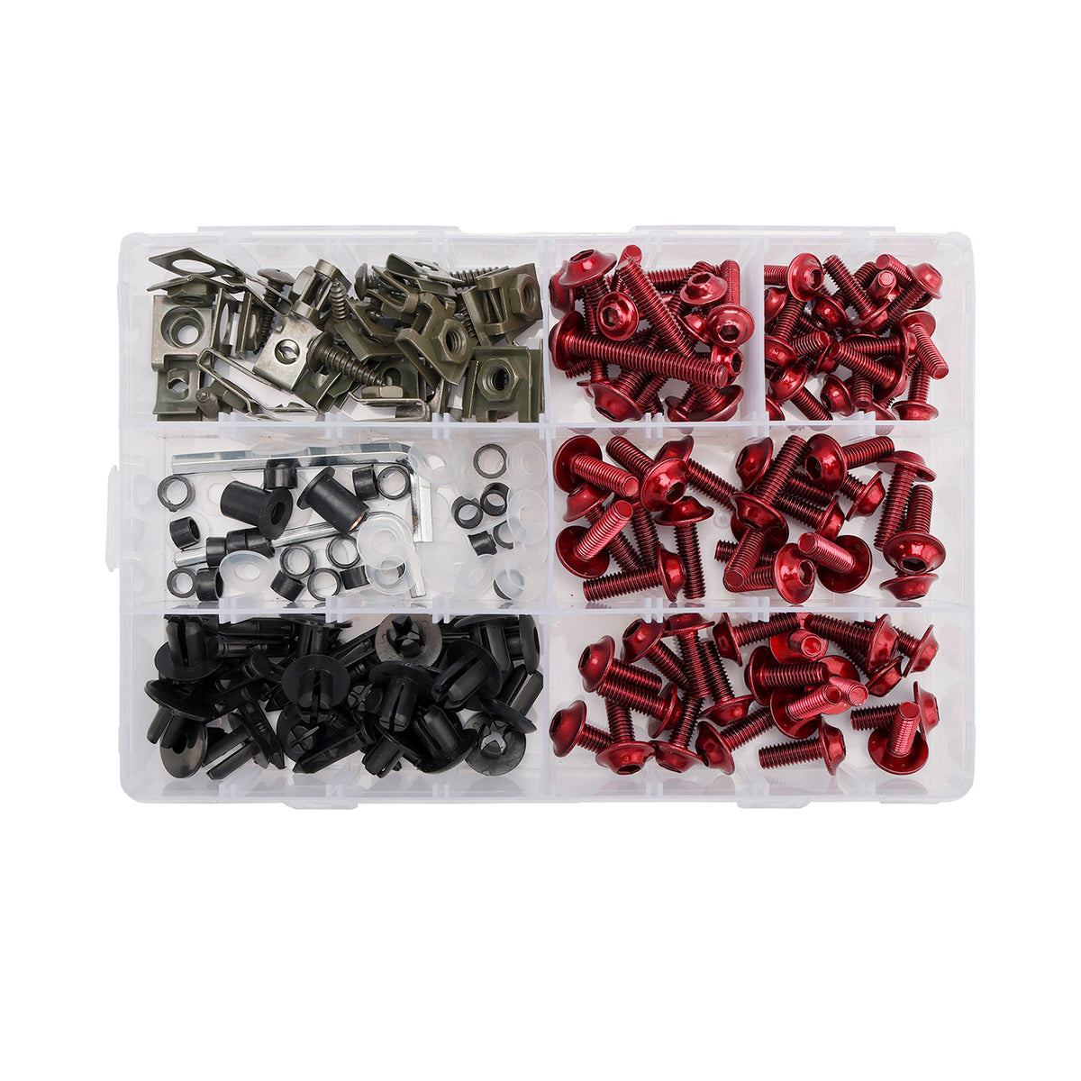 Amotopart 2018-2024 Kawasaki EX400 Ninja 400 Red Black White Fairing Kit