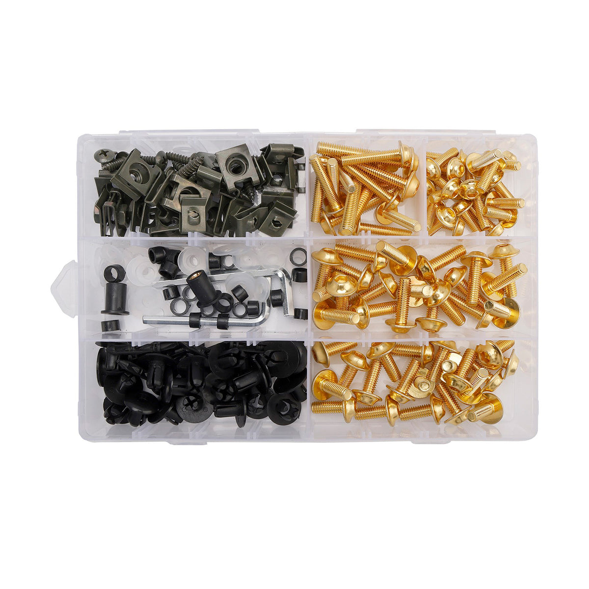 Amotopart 2018-2024 Kawasaki EX400 Ninja 400 Kit de carénage noir jaune blanc
