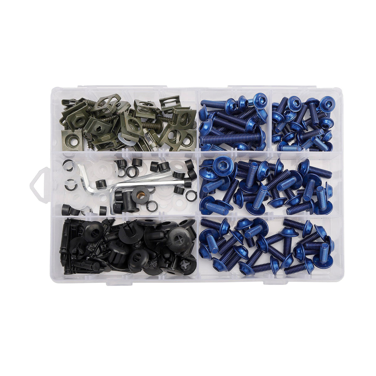 Amotopart 2018-2024 Kawasaki EX400 Ninja 400 Blue White Black Carbon Fiber Pattern Fairing Kit