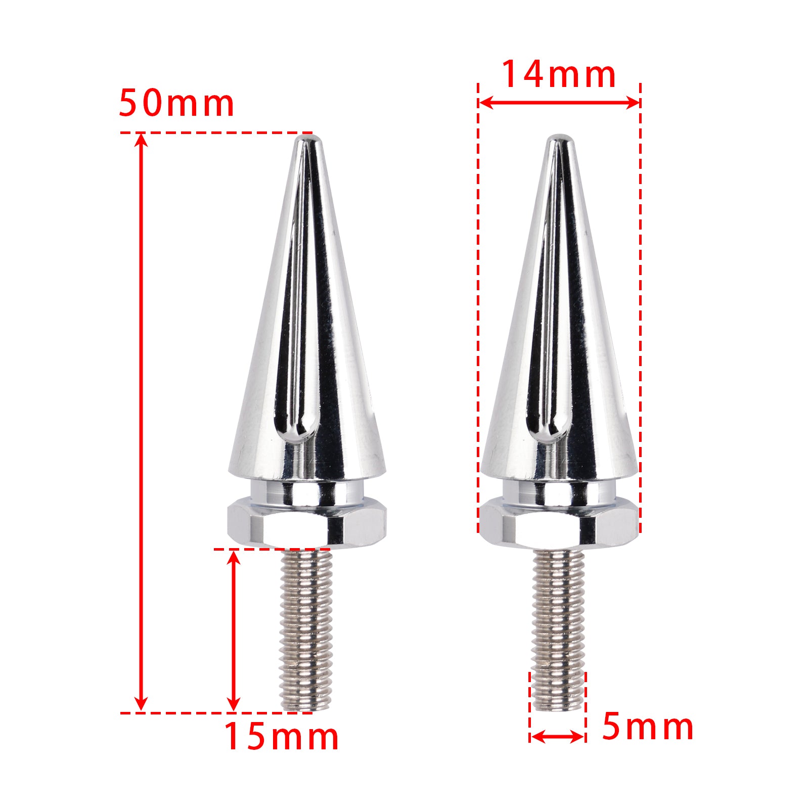 4x 2015 - 2025 Touring Road Glide FLTR Spike Windshield Fairing Bolts Silver