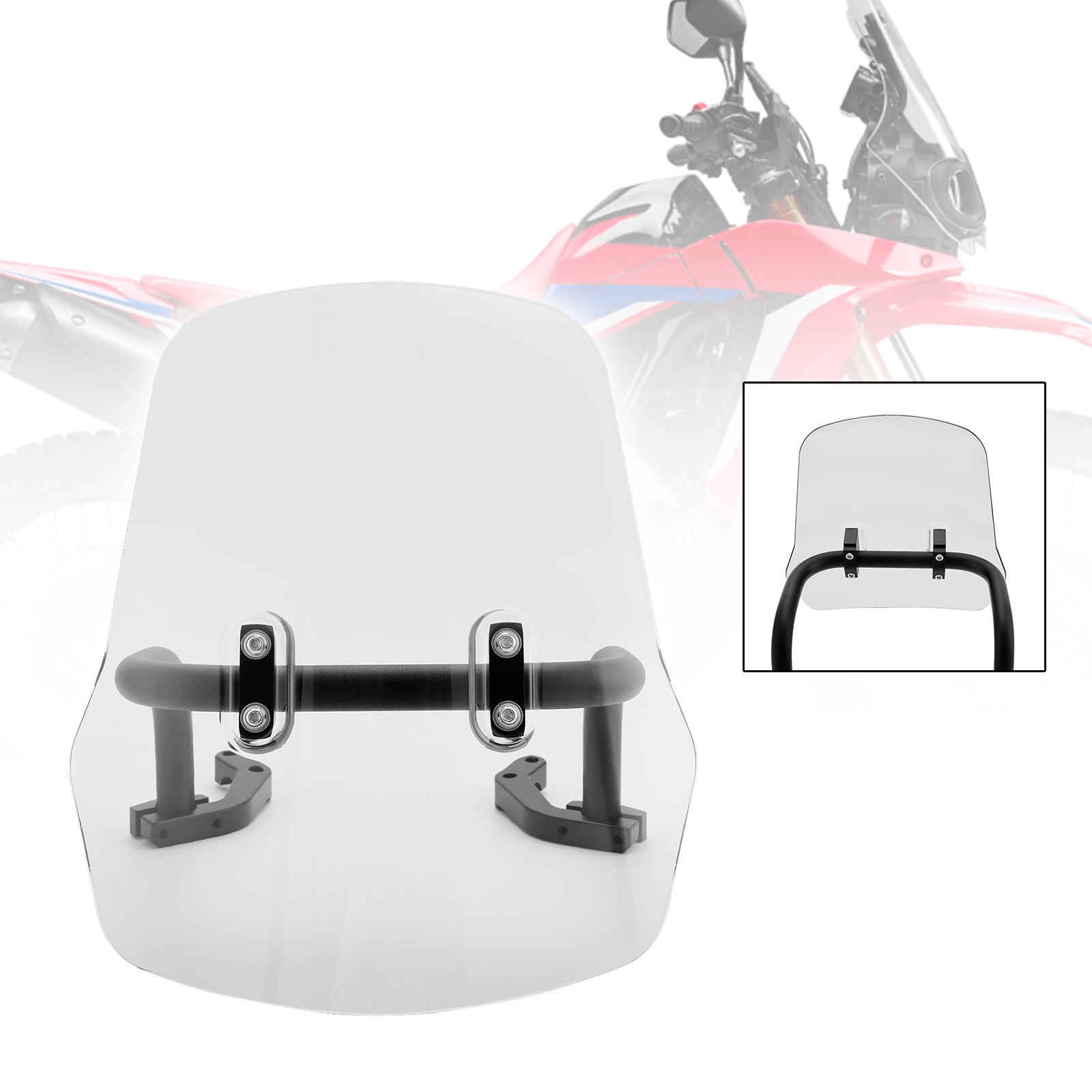 Windshield WindScreen + Bracket fit for HONDA CRF250L/S CRF250M CRF300L Monkey 125 MSX125 21-24