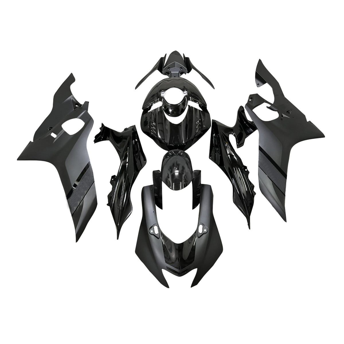 Amotopart 2017-2023 Yamaha YZF-R6 White Gray Black Fairing Kit