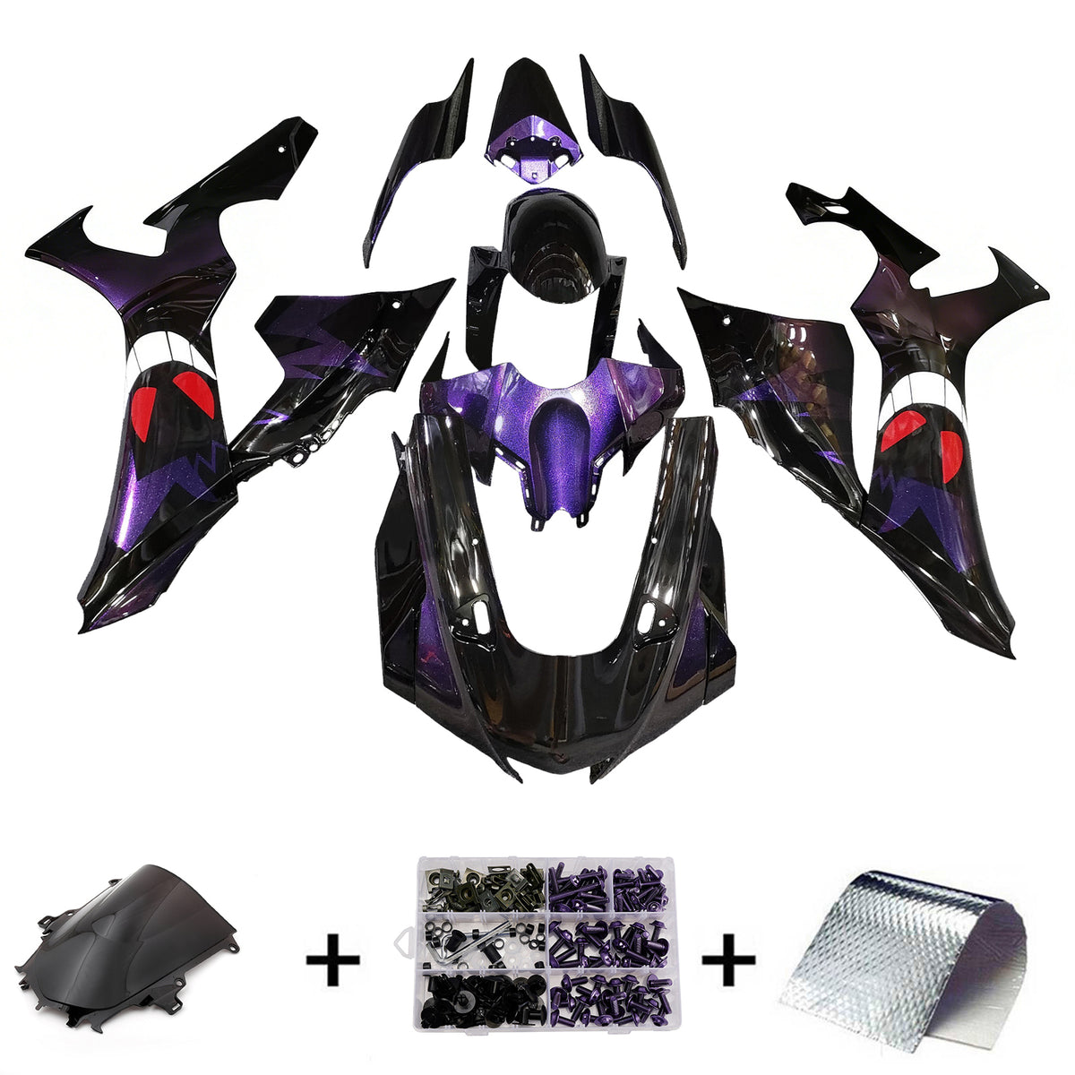 Amotopart 2020-2026 Yamaha YZF-R1 Black Red White Purple Fairing Kit