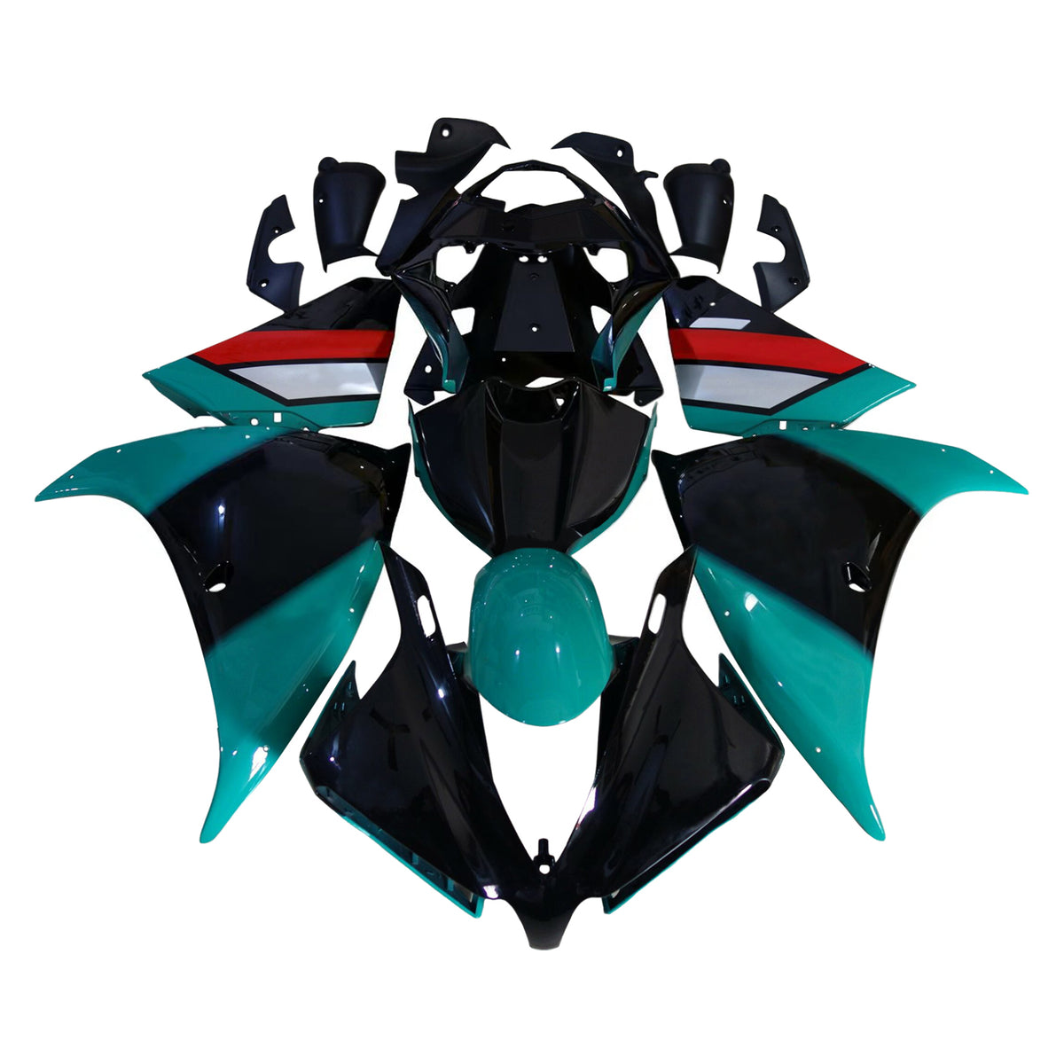 Kit carena Amotopart 2009-2011 Yamaha YZF-R1 bianco blu nero