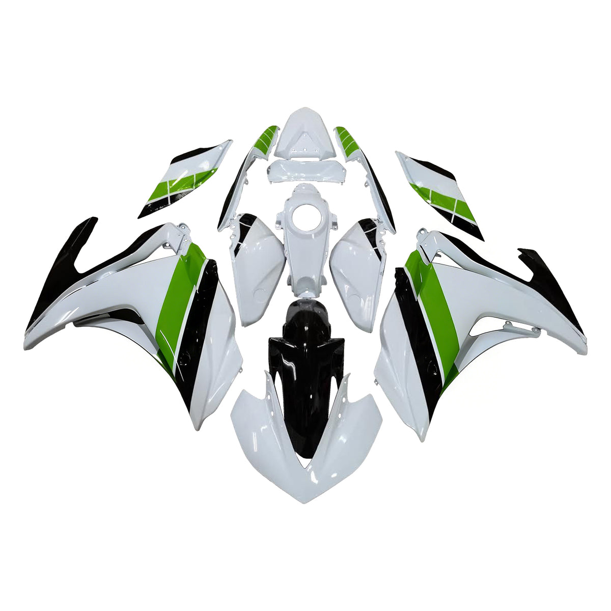 Amotopart 2014–2018 2015–2017 Yamaha YZF-R3 R25 Schwarz Grün Weiß Verkleidungsset