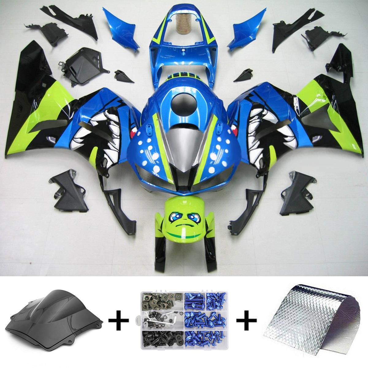 Amotopart 2013-2026 Honda CBR600RR F5 Blue Green Fairing Kit