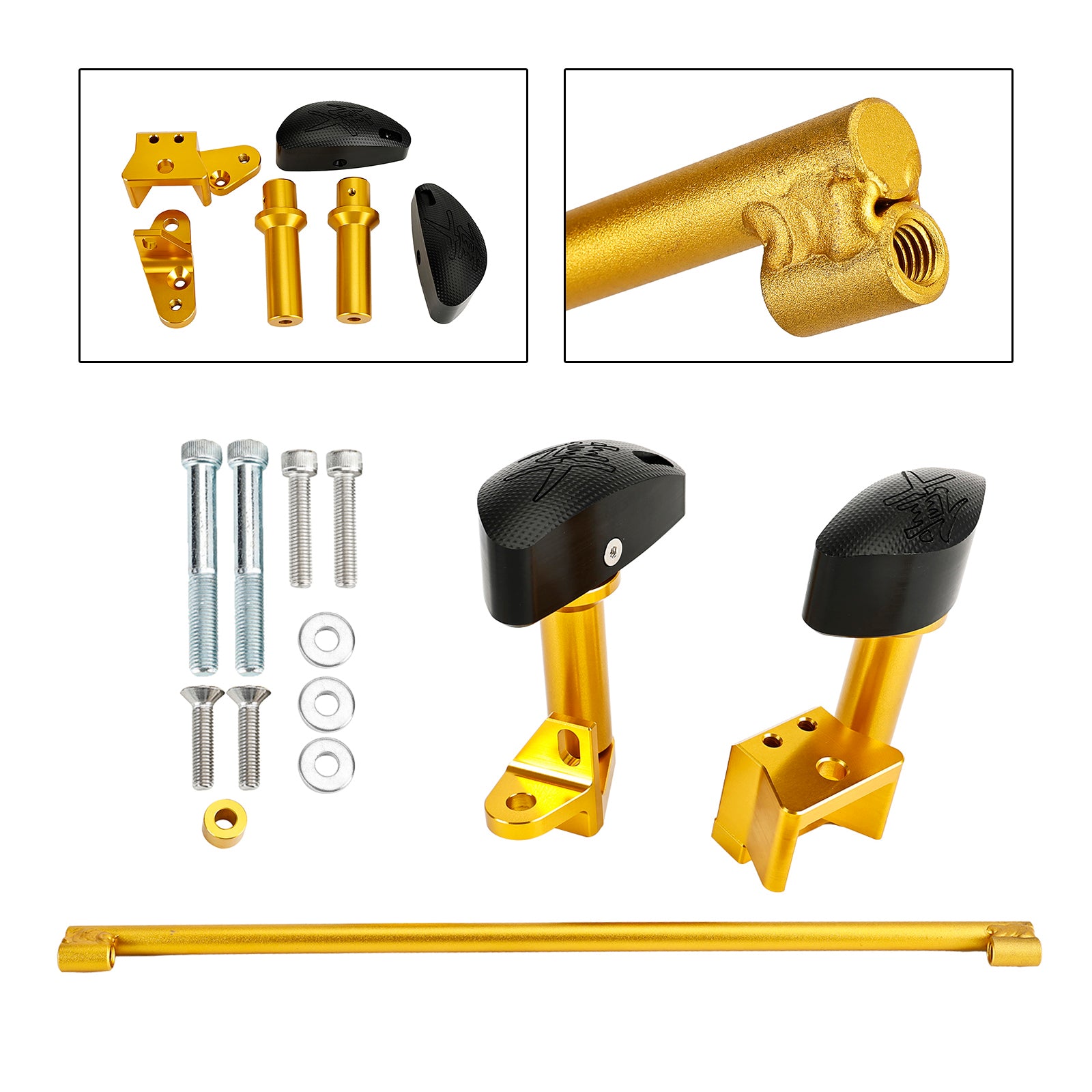 08-20 Suzuki Gsxr1300 Hayabusa Estator Motor Slider Cnc Protector Pad Oro