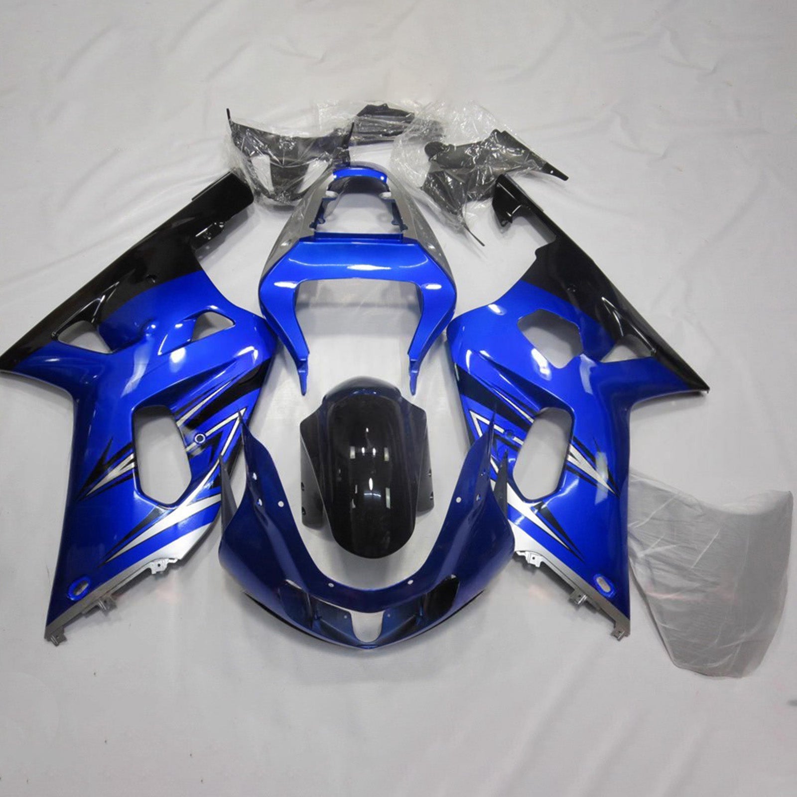 Amotopart Suzuki 2001-2003 GSXR 600 2000-2003 GSXR 750 Blue Black Fairing Kit
