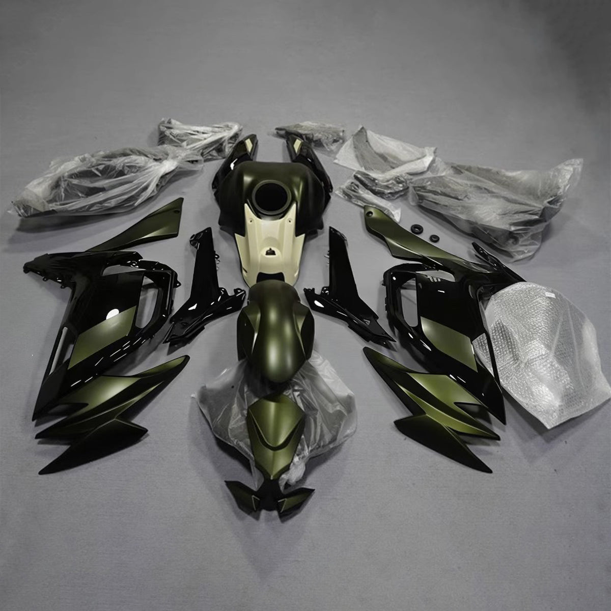 Amotopart 2020-2026 Kawasaki ER-6F Ninja 650 White Black Gray Fairing Kit