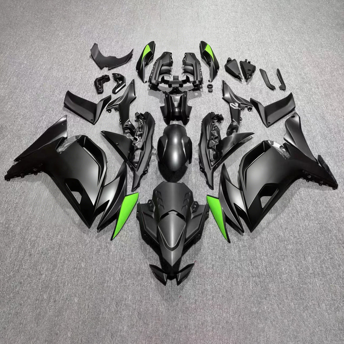 Amotopart 2020-2026 Kawasaki ER-6F Ninja 650 Gray White Black Fairing Kit