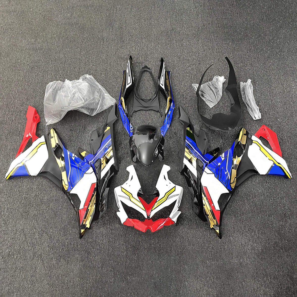 Amotopart 2019-2026 Kawasaki Ninja ZX-25R ZX-4R ZX-4RR Hvid Blå Rød Fairing Kit