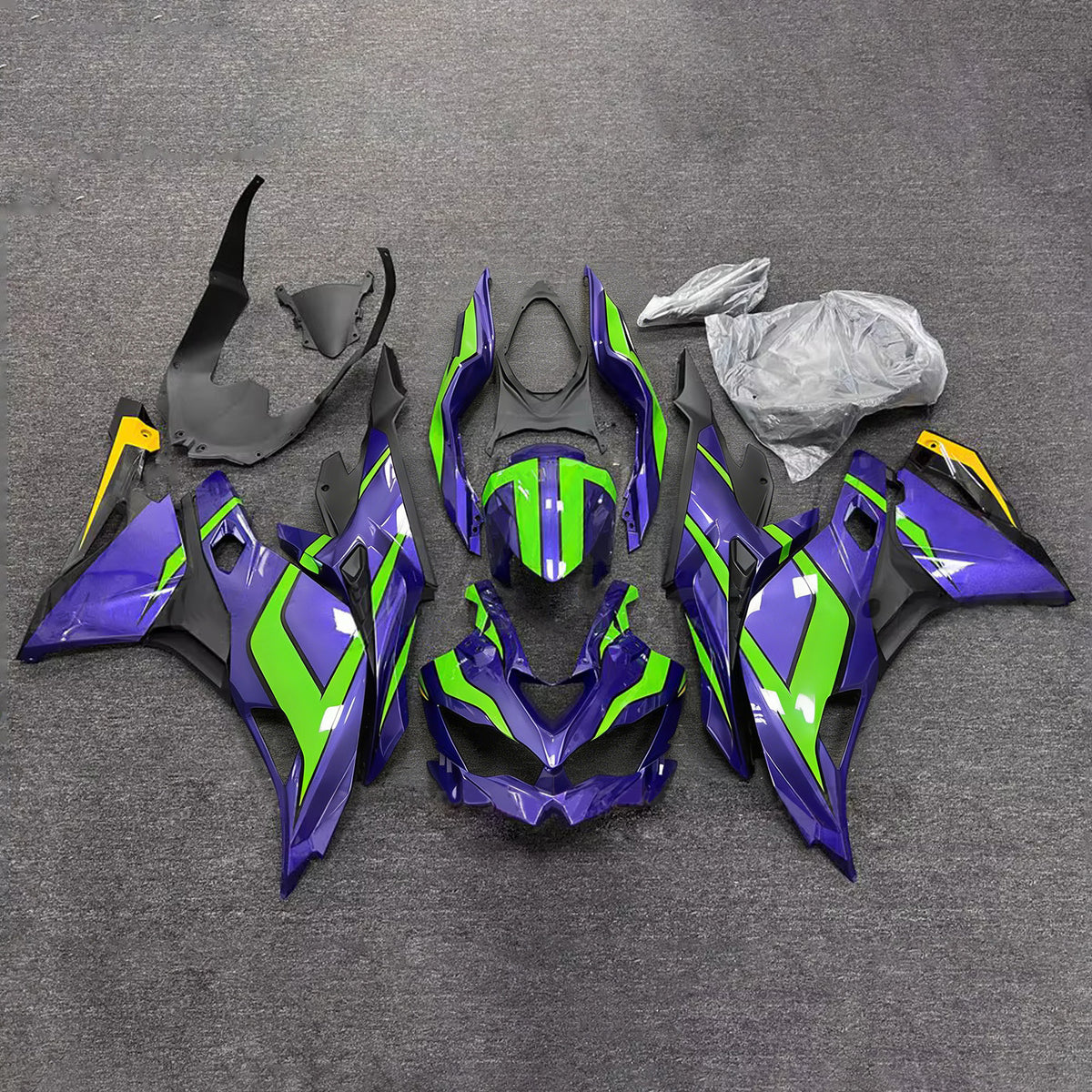 Amotopart 2019–2026 Kawasaki Ninja ZX-25R ZX-4R ZX-4RR Blau Schwarz Grün Verkleidungsset