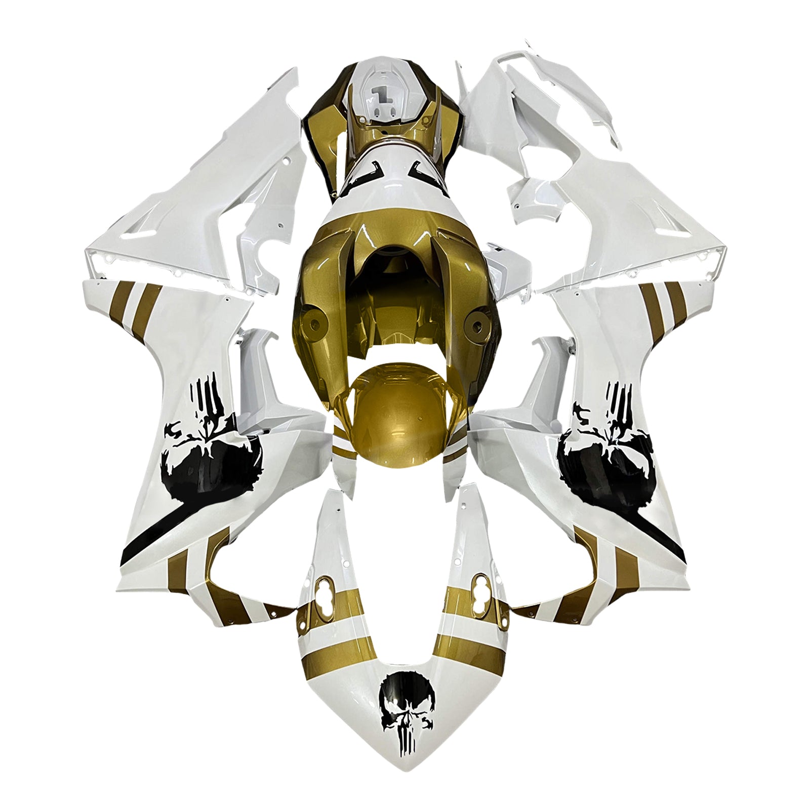 Amotopart 2017-2025 Honda CBR1000RR White Dark Gold Fairing Kit