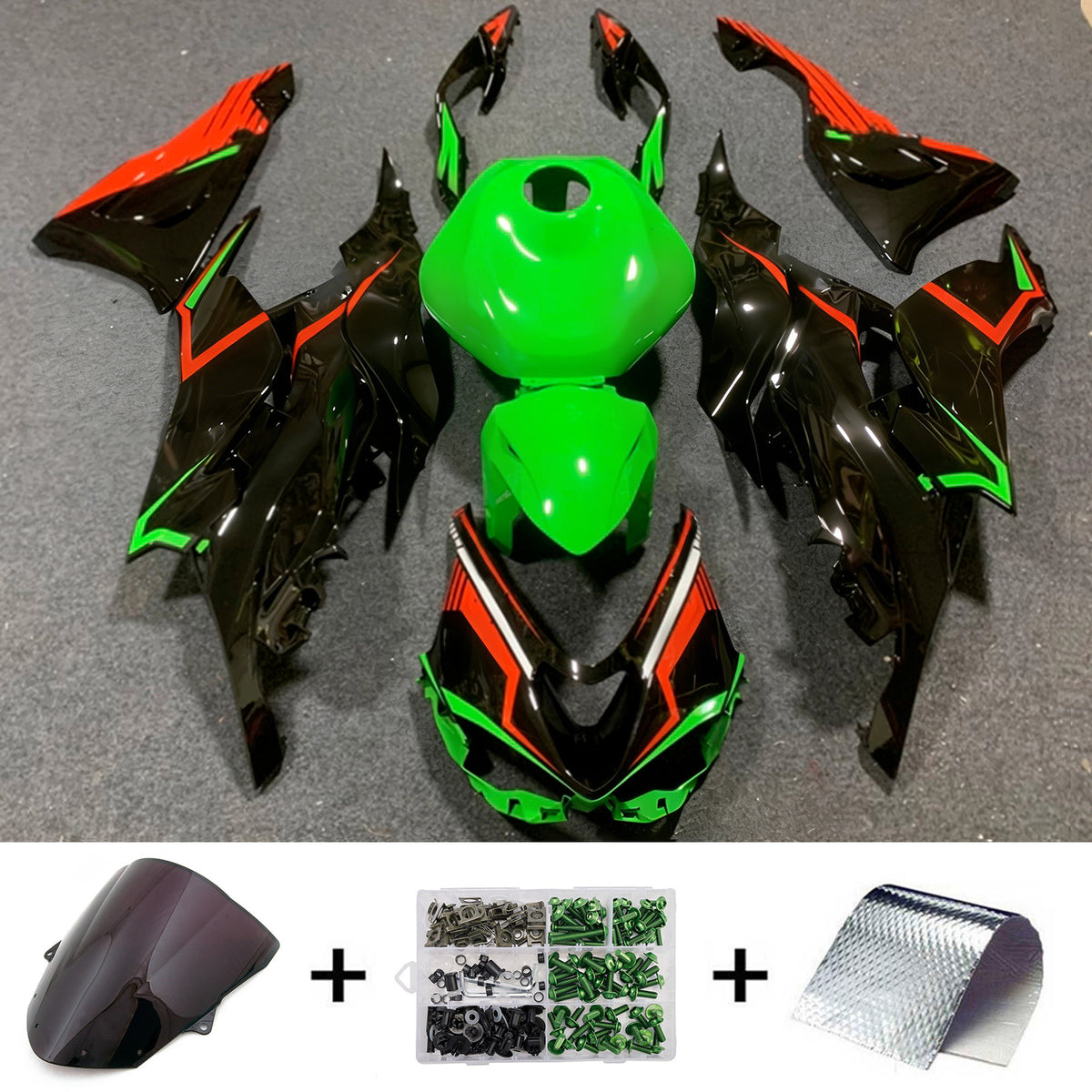 Amotopart 2024-2026 Kawasaki ZX-6R ブラック レッド グリーン フェアリングキット