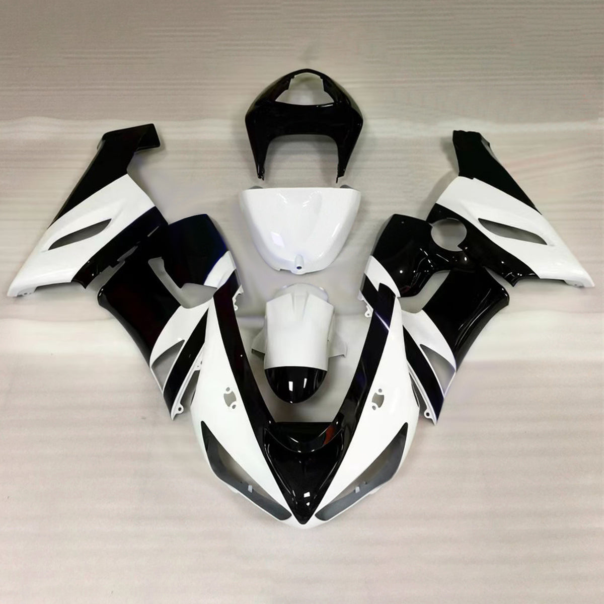 Amotopart 2005-2006 Kawasaki ZX-6R 636 Gray Black Fairing Kit