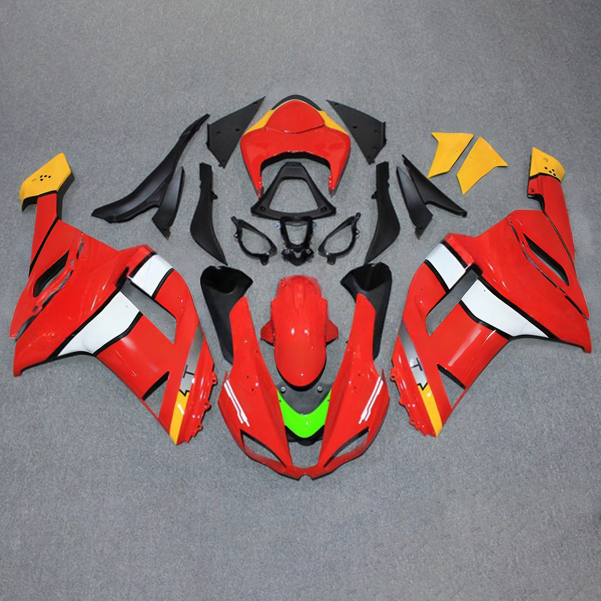 Amotopart 2007-2008 Kawasaki ZX-6R 636 Black Gray Fairing Kit