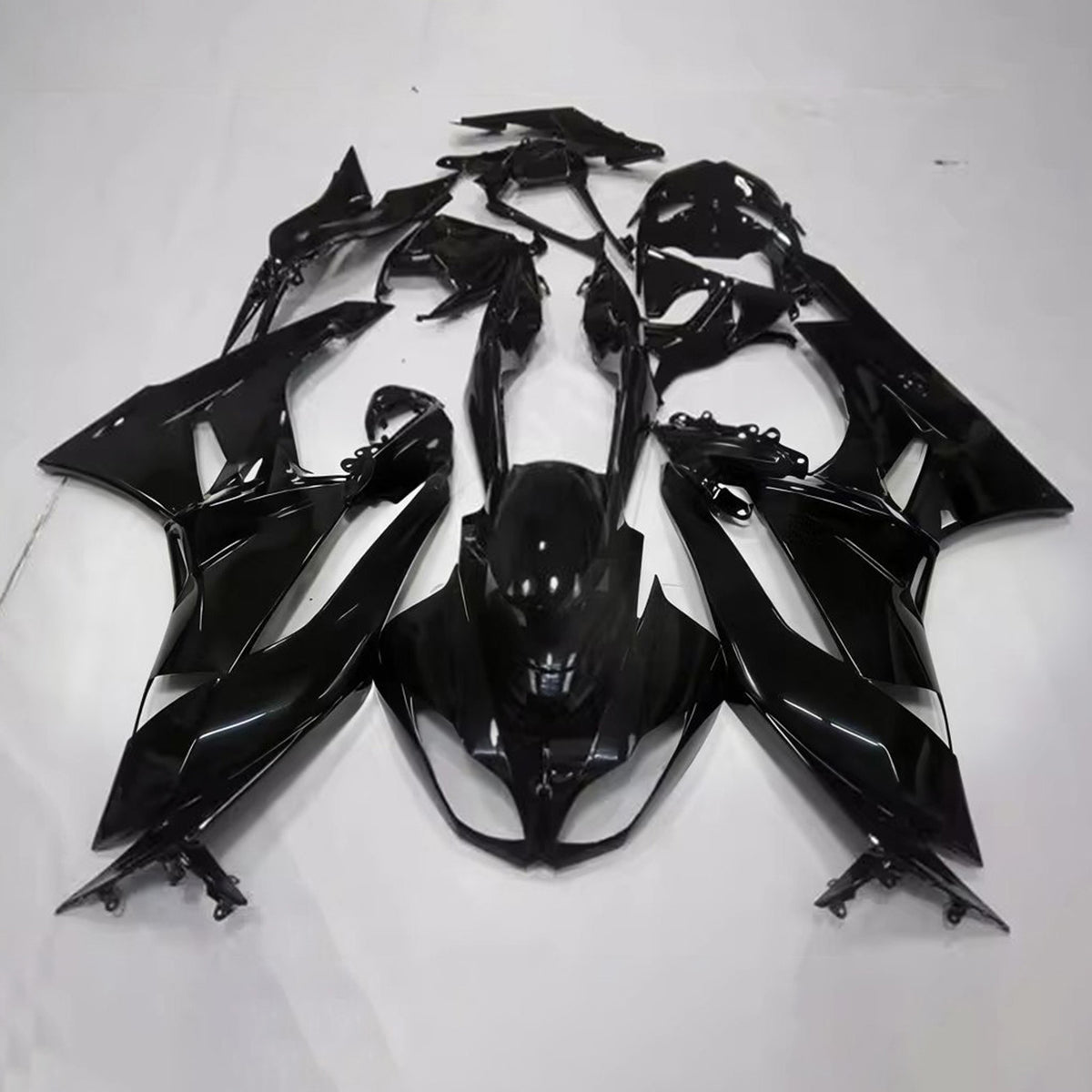 Amotopart 2009-2012 Kawasaki ZX-6R 636 Black Fairing Kit