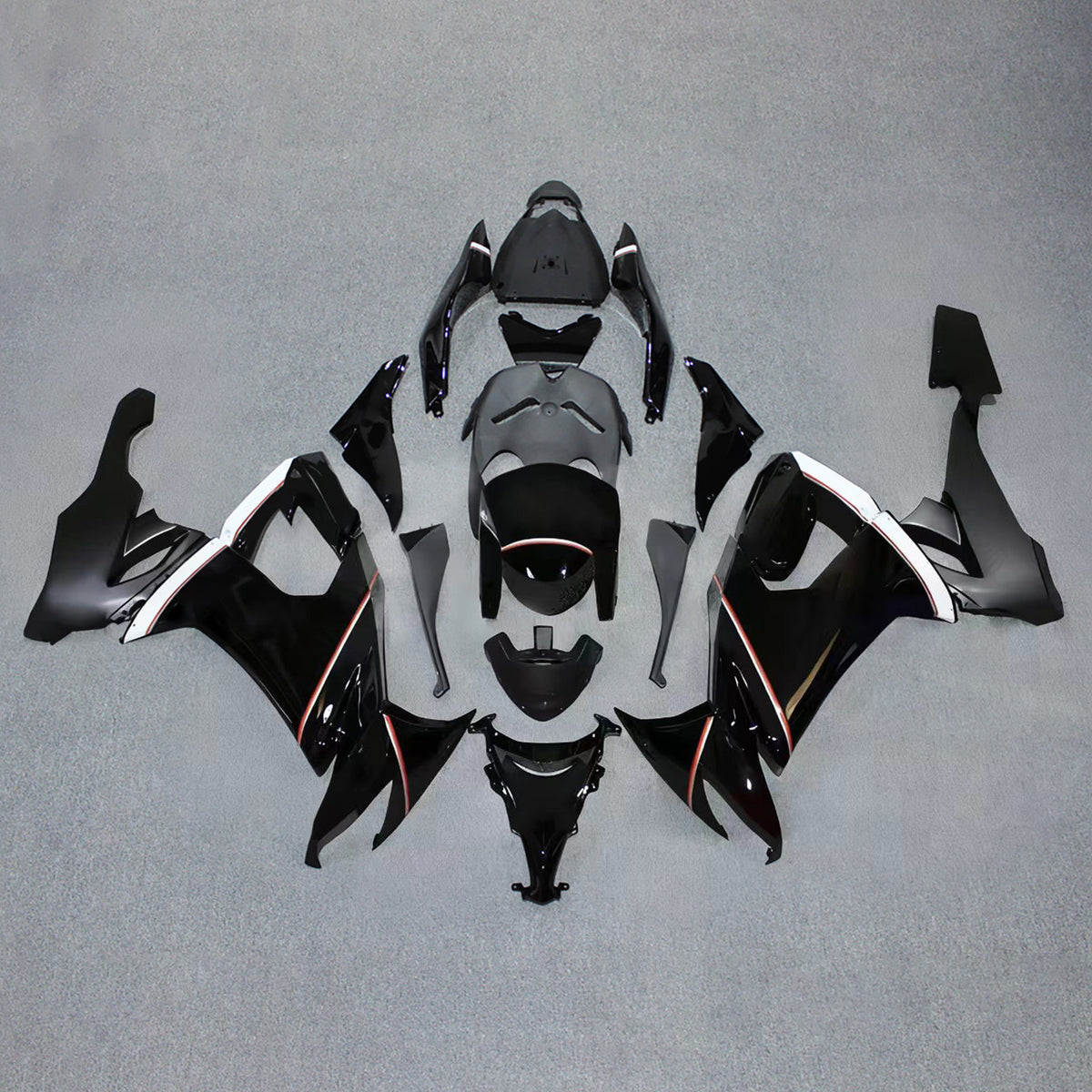 Amotopart 2008-2010 Kawasaki ZX-10R Black Gray Fairing Kit
