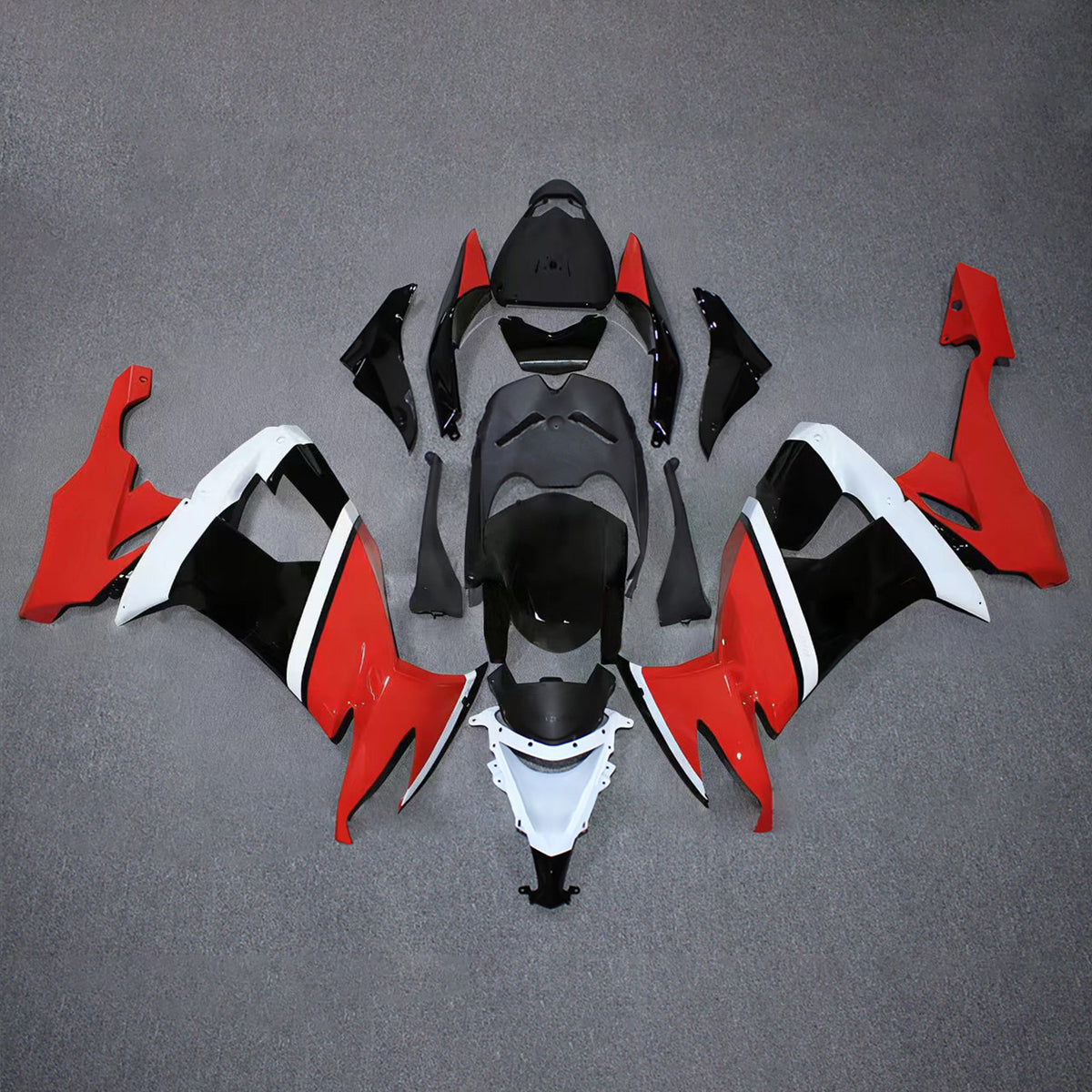 Amotopart 2008-2010 Kawasaki ZX-10R Black Red White Kiting Kit