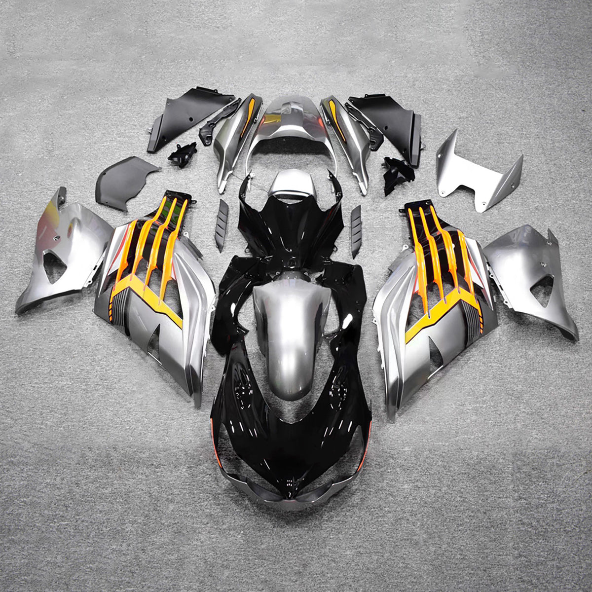 Amotopart 2012-2026 Kawasaki ZX-14R ZZR1400 Czarny Żółty Szary Zestaw owiewki