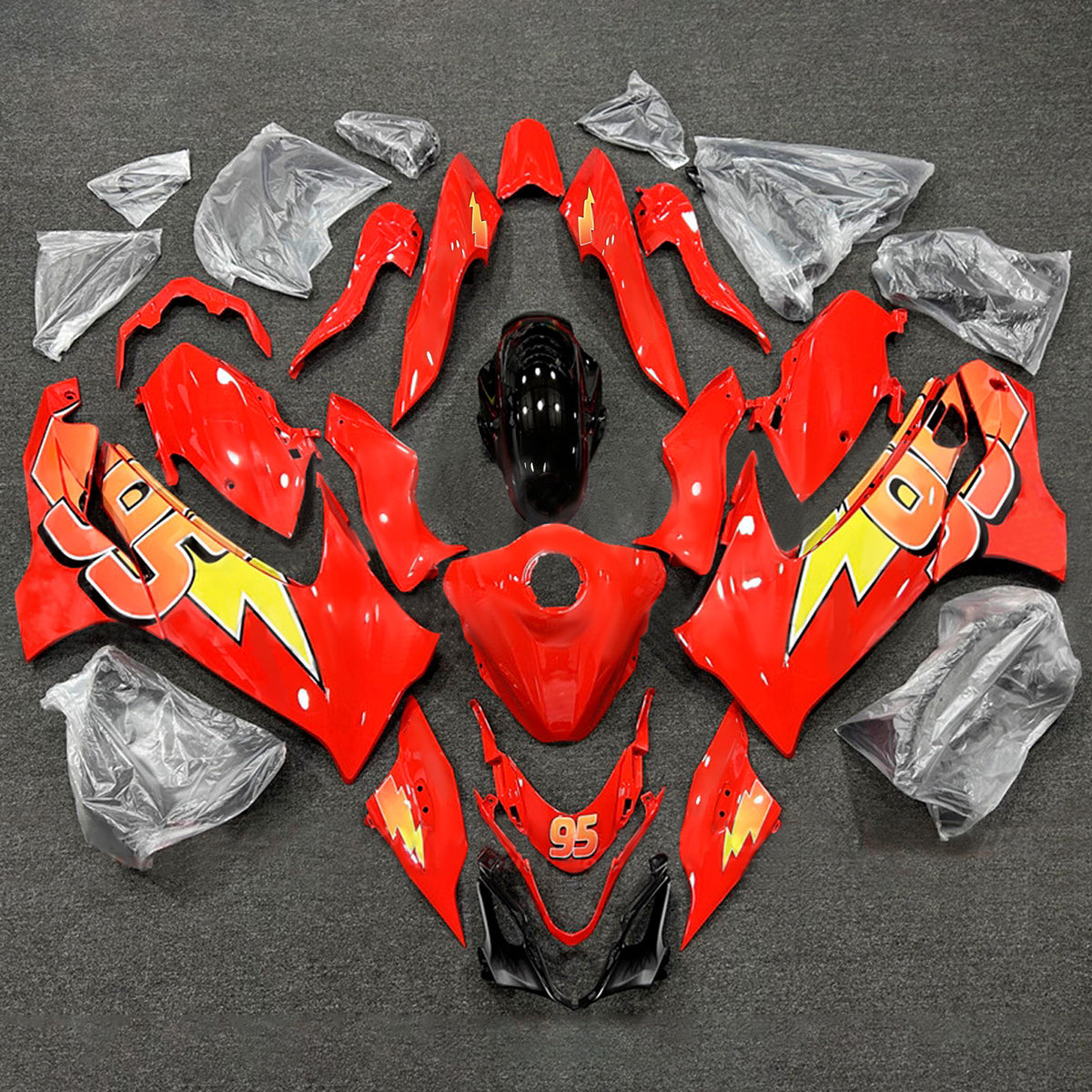 Amotopart 2021-2026 Suzuki Hayabusa GSX1300R rood zwart oranje grijs kuipset