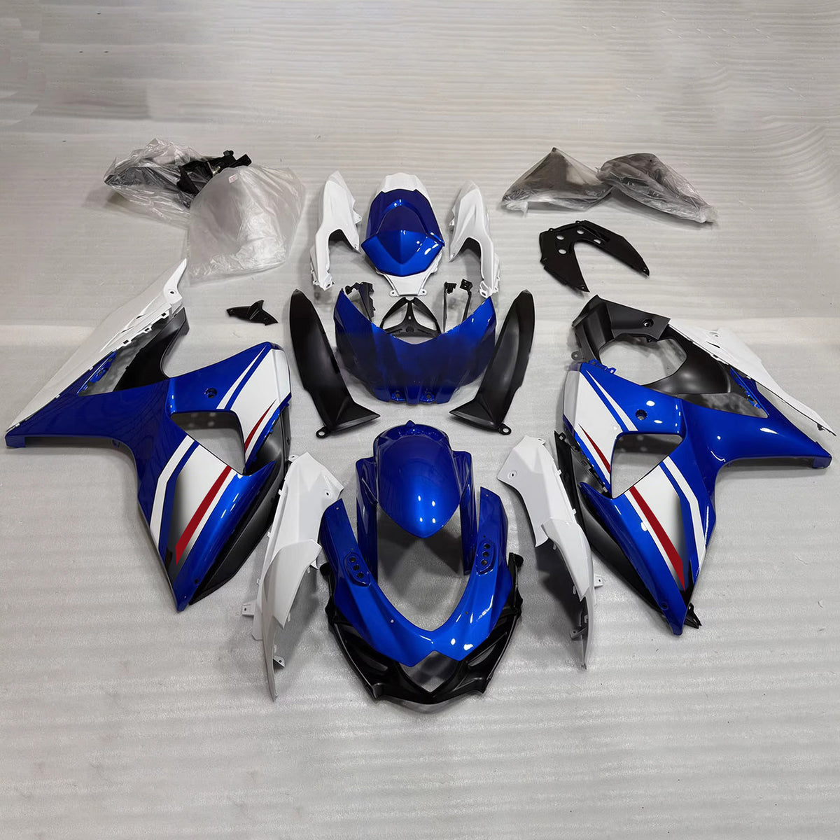 Amotopart 2009-2016 Suzuki GSX-R1000 K9 Gray Black Fairing Kit