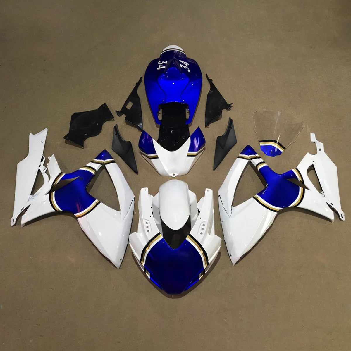Amotopart 2006-2007 Suzuki GSX-R600 750 K6 Gray Black Fairing Kit
