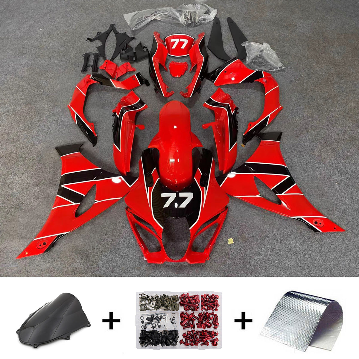 Amotopart 2017-2026 Suzuki GSX-R1000 K17 grijs zwart rood kuipset