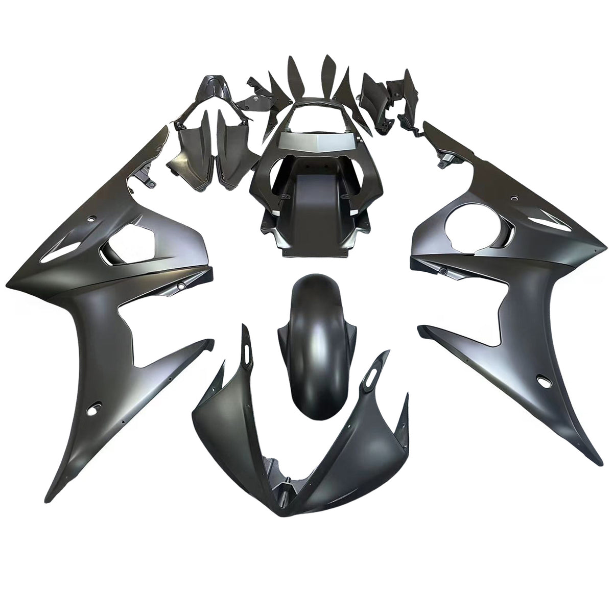 Amotopart 2005 Yamaha YZF-R6 White Gray Black Fairing Kit